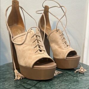 Aquazzura Firenze lace up platform heels
